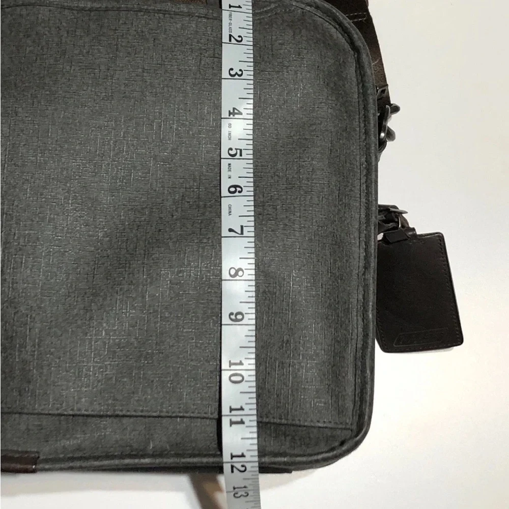 Tumi Alpha 2 T-Pass Laptop Bag Briefcase Earl Gray-Brown Leather